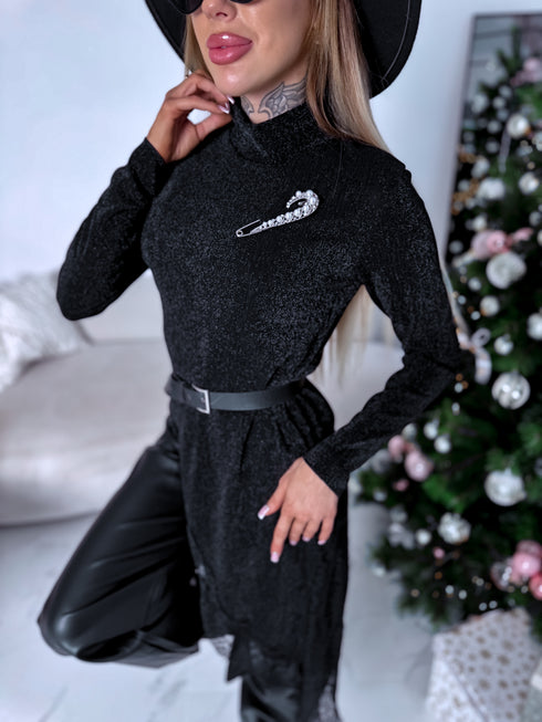 Spīdumu tops "CRIMSON 51432" - MELNS