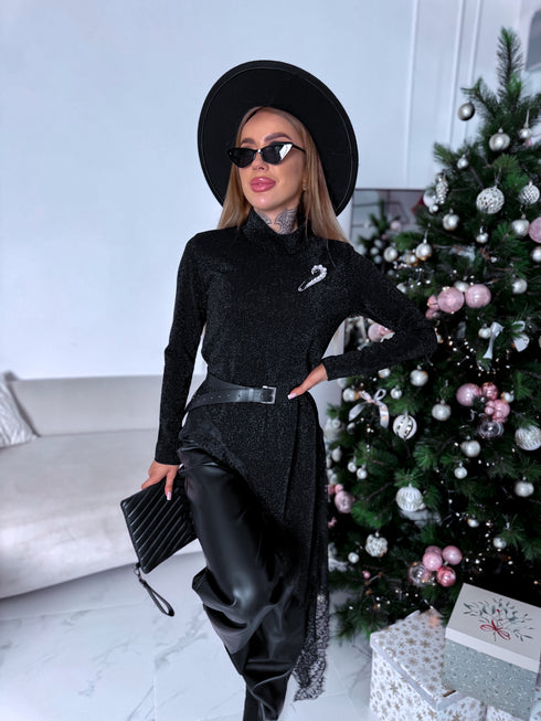 Spīdumu tops "CRIMSON 51432" - MELNS