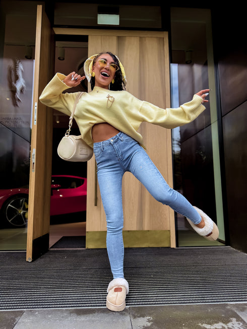 Knitted Sweater "HURRICANE PL-4950" – Yellow