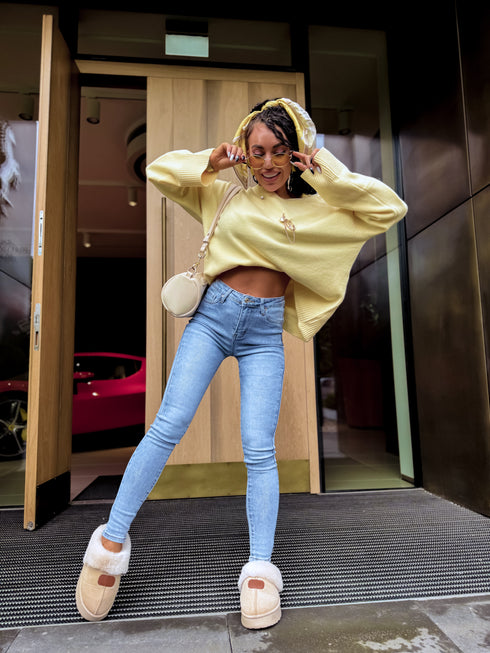 Knitted Sweater "HURRICANE PL-4950" – Yellow