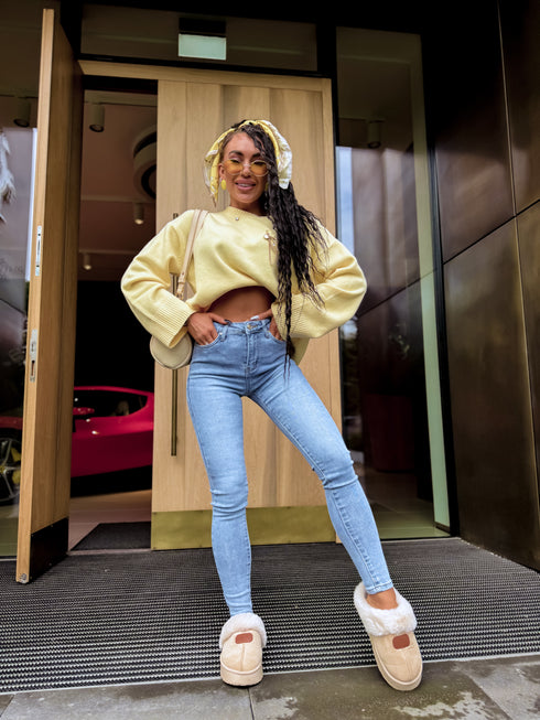 Knitted Sweater "HURRICANE PL-4950" – Yellow