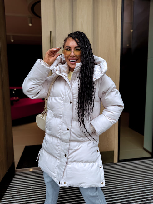 Удлинённая куртка "STRIKE GOLD" FC7619 - СВЕТЛО-БЕЖЕВАЯ