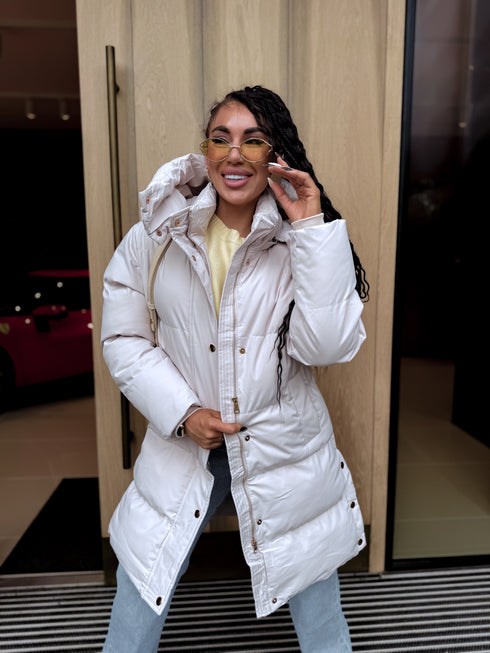 Удлинённая куртка "STRIKE GOLD" FC7619 - СВЕТЛО-БЕЖЕВАЯ