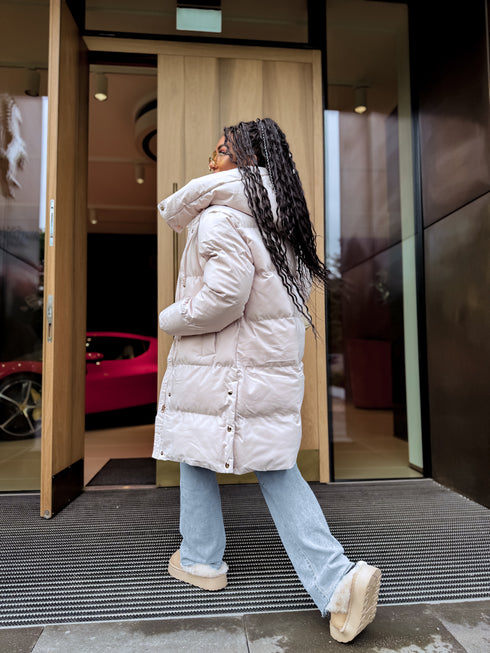 Удлинённая куртка "STRIKE GOLD" FC7619 - СВЕТЛО-БЕЖЕВАЯ