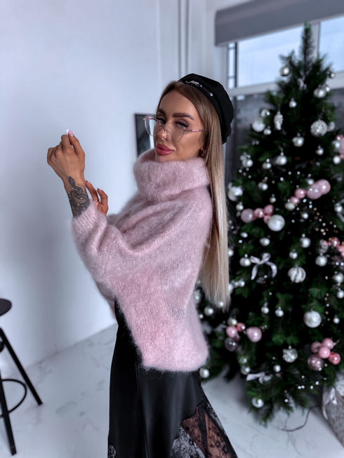 "MOHAIR" adīts džemperis - VECI ROZĀ