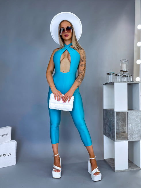 Jumpsuit with a Crossed Front