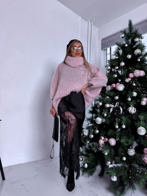 "MOHAIR" adīts džemperis - VECI ROZĀ