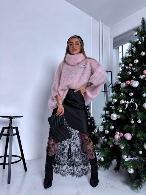 "MOHAIR" adīts džemperis - VECI ROZĀ