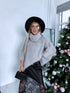 "MOHAIR" knitted sweater - LIGHT GRAY