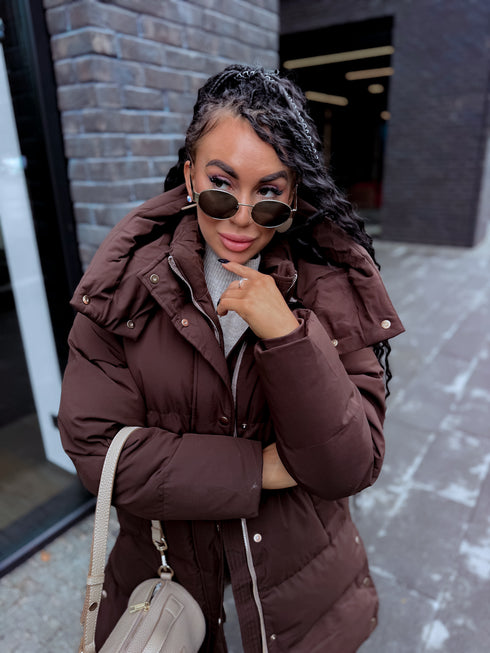 Удлинённая куртка "STRIKE GOLD" FC7619 - CHOCO