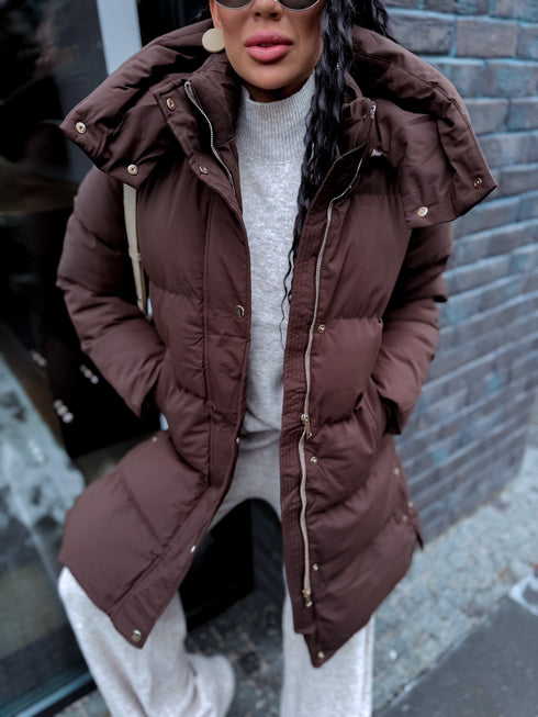 Удлинённая куртка "STRIKE GOLD" FC7619 - CHOCO