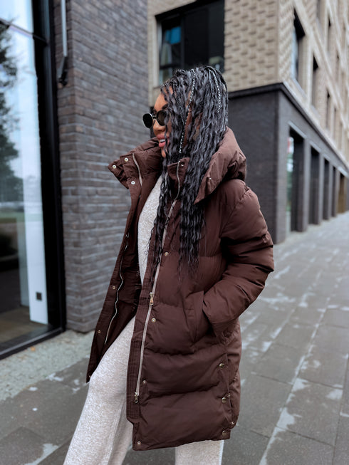 Удлинённая куртка "STRIKE GOLD" FC7619 - CHOCO