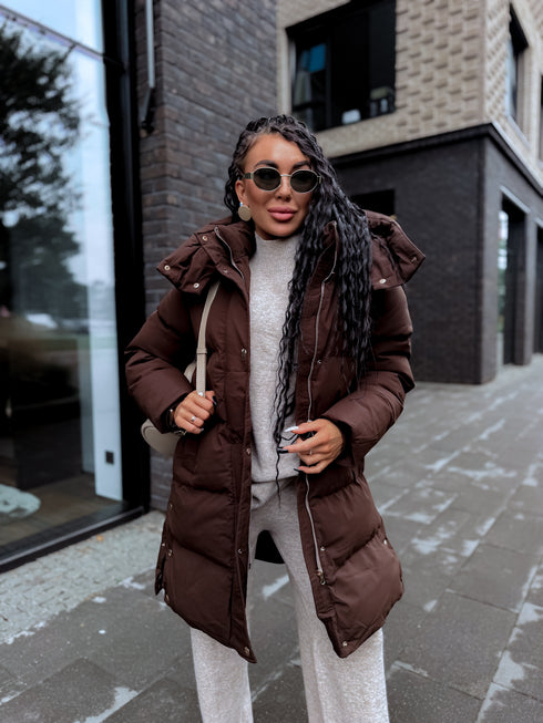 Удлинённая куртка "STRIKE GOLD" FC7619 - CHOCO