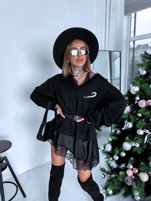 Džemperkleita "COLUMBIA 51386" - MELNA