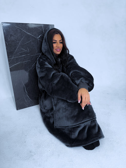 ELYNDI lux blanket sweater - GREEN GRAY