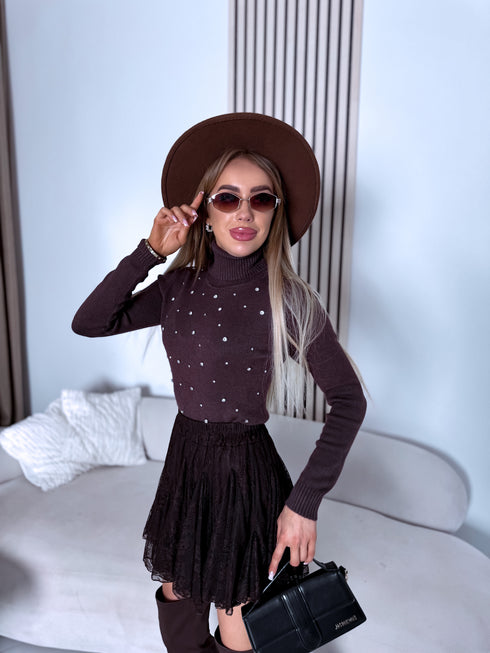 Džemperis "CRYSTAL TOUCH" JL7072 - CHOCO