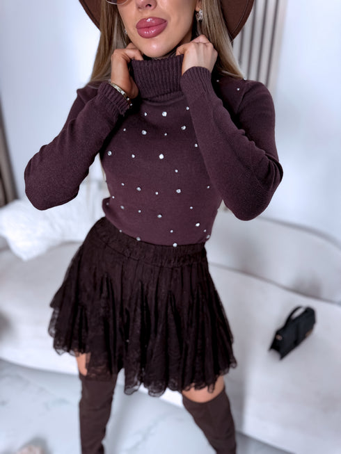 Džemperis "CRYSTAL TOUCH" JL7072 - CHOCO