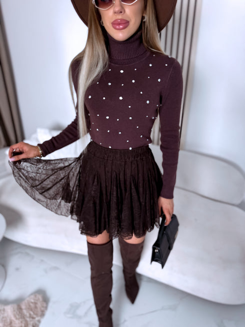 Džemperis "CRYSTAL TOUCH" JL7072 - CHOCO