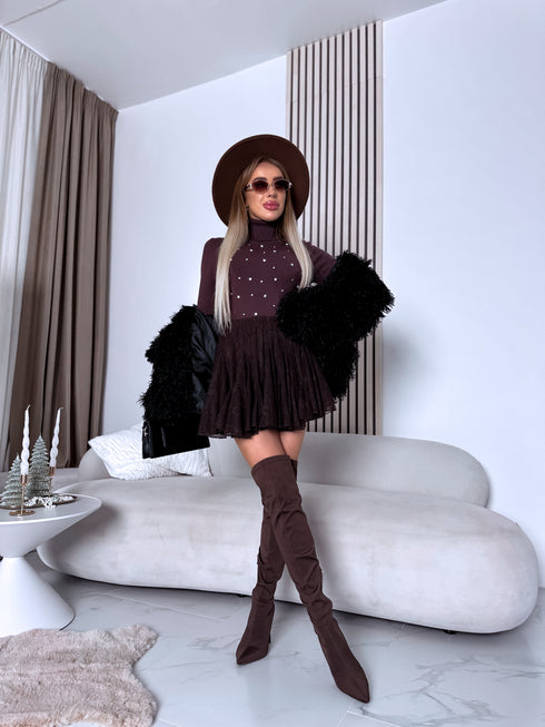 Džemperis "CRYSTAL TOUCH" JL7072 - CHOCO