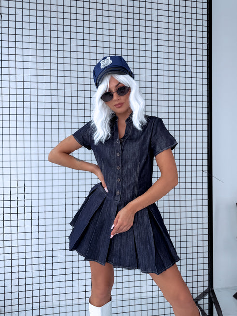 Jeans dress "DIARY 19216" - DARK BLUE