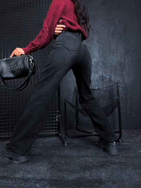 DARK GREY džinsa bikses ar siltinājumu "PREMIUM" H860-2