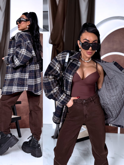 "REPUBLIC DM2437" rūtots krekls - BLUE