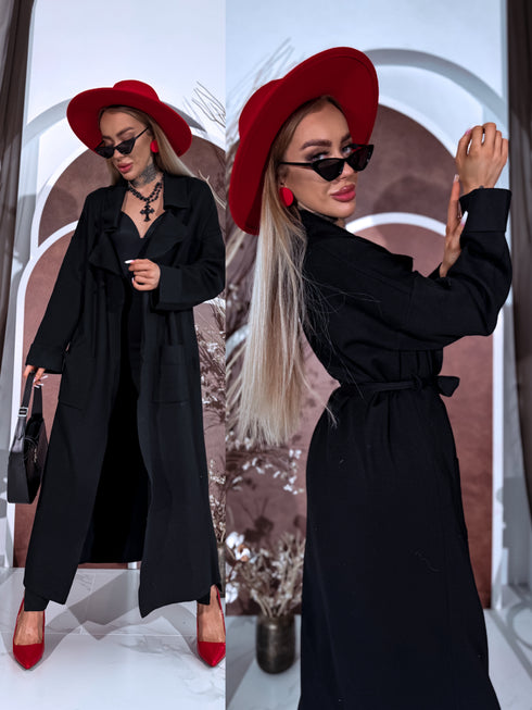 Adīts kardigans "NOBODY 7782" - MELNS