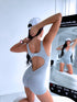 Fitted jumpsuit "I'M FIT" XY510 - GRAY