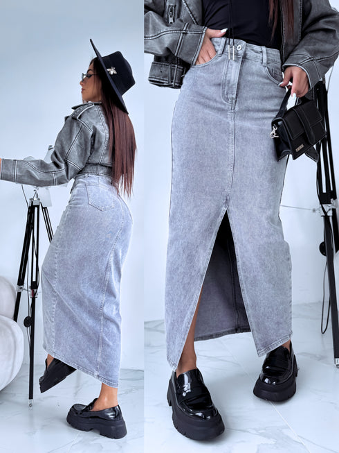 PELĒKI džinsa svārki ar šķēlumu "ONLY MODA" HM6679