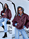 BORDEAUX "LOYALITY" leather imitation jacket 10366