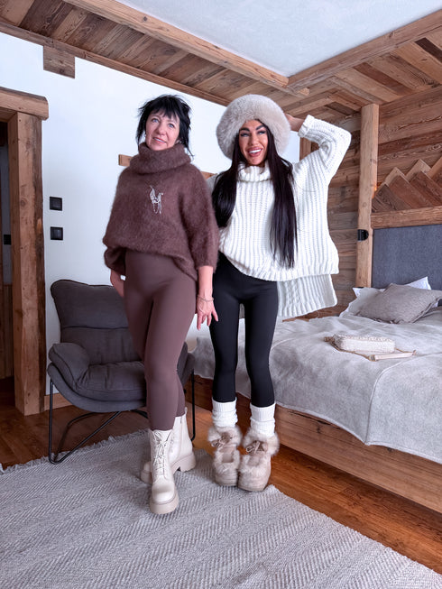 ELYNDI extended wool sweater - white