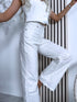 WIDE LEG bikses K603-135 "WHITE LEATHER"