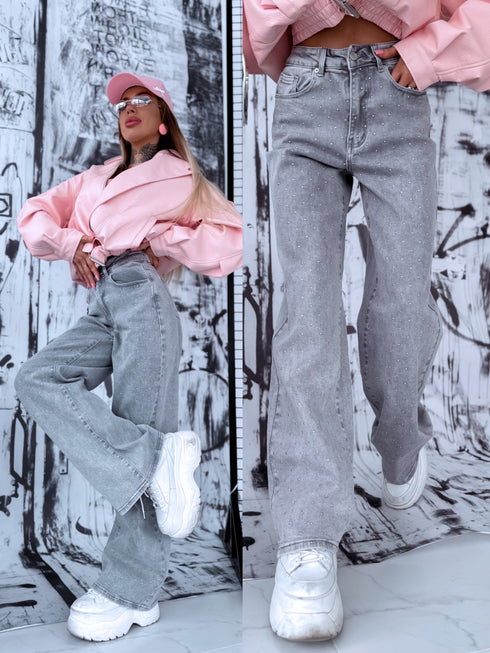 Lux denim pants "SILVER LIFE" Y3368-2 - LIGHT GRAY