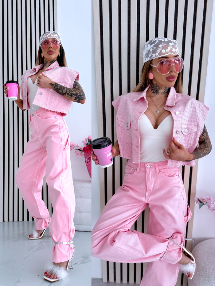 "ANGEL STAR F253" džinsa veste - maigi rozā