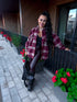 Plaid shirt "RAINY DAY" VMC58- BURGUNDY PRE-ORDER