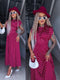 DOTTED dress "TOO MUCH" 1367 - BORDEAUX