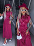 DOTTED dress "TOO MUCH" 1367 - BORDEAUX