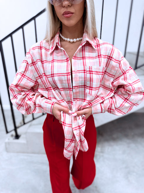 "DAYLIGHT" striped blouse LM08116 - SOFT PINK