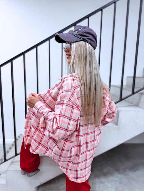 "DAYLIGHT" striped blouse LM08116 - SOFT PINK