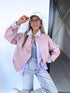Faux Leather Jacket "CITY VIBE" 8670 - OLD PINK