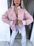 Faux Leather Jacket "CITY VIBE" 8670 - OLD PINK