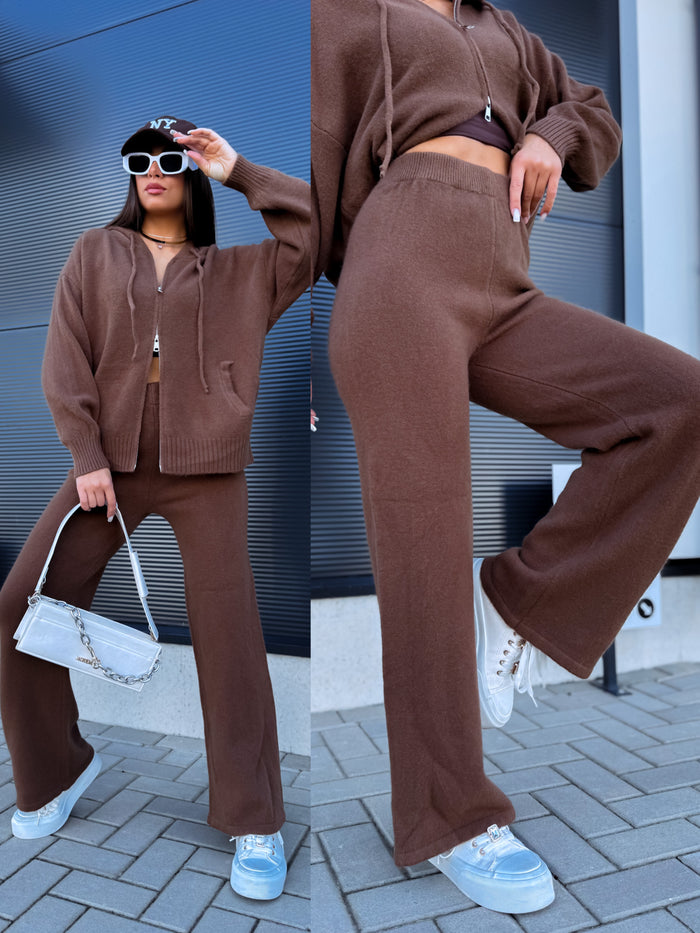 Вязаный комплект "FRIDAY LOOK 5171#" - ШОКОЛАДНЫЙ