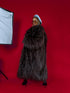 LUX artificial fur coat "ICY" LD05- choco