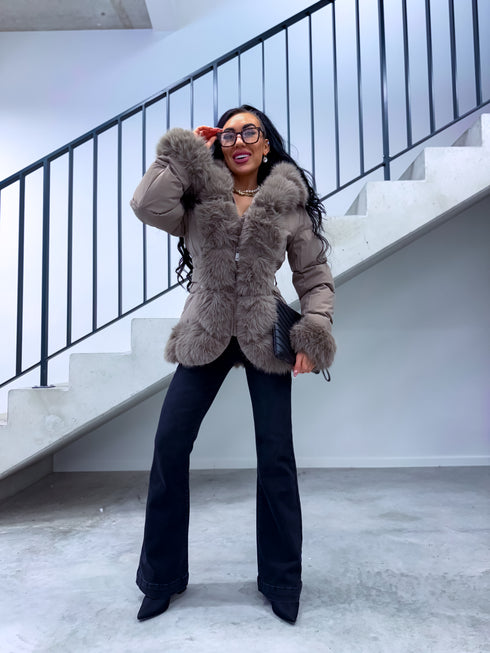 Short jacket "STREAK FC7607" - CAPPUCCINO