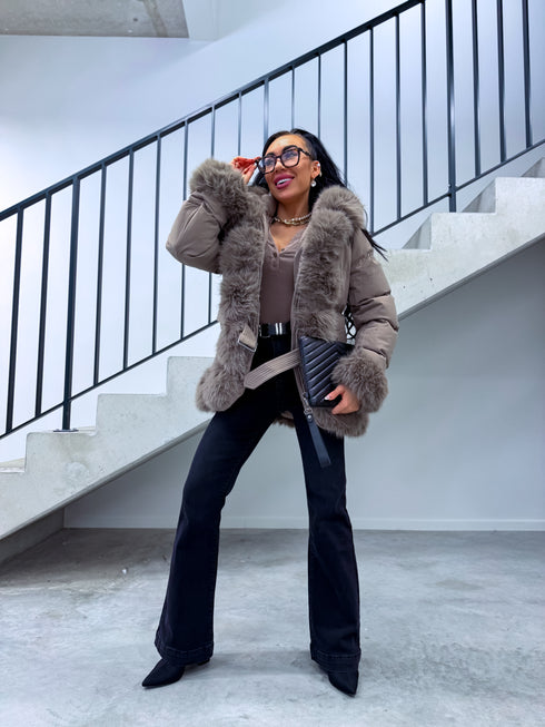 Short jacket "STREAK FC7607" - CAPPUCCINO