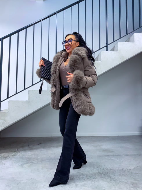 Short jacket "STREAK FC7607" - CAPPUCCINO