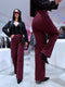 Extra long džinsa bikses "BURGUNDY MUSE" H986-17B