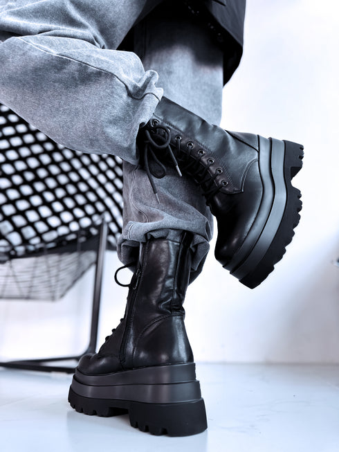 Šņorējami puszābaki "ART HOUSE RQ-57" - MELNI