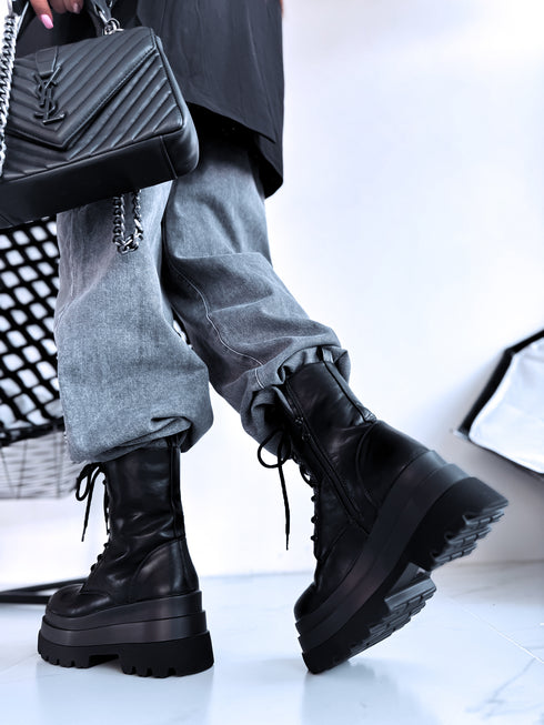 Šņorējami puszābaki "ART HOUSE RQ-57" - MELNI