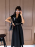 BLACK dress + belt "FUTURISTIC"